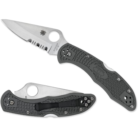 Spyderco 2024 Spyderco Delica 4 Lightweight Foliage Green Combo SPY-C11PSFG
